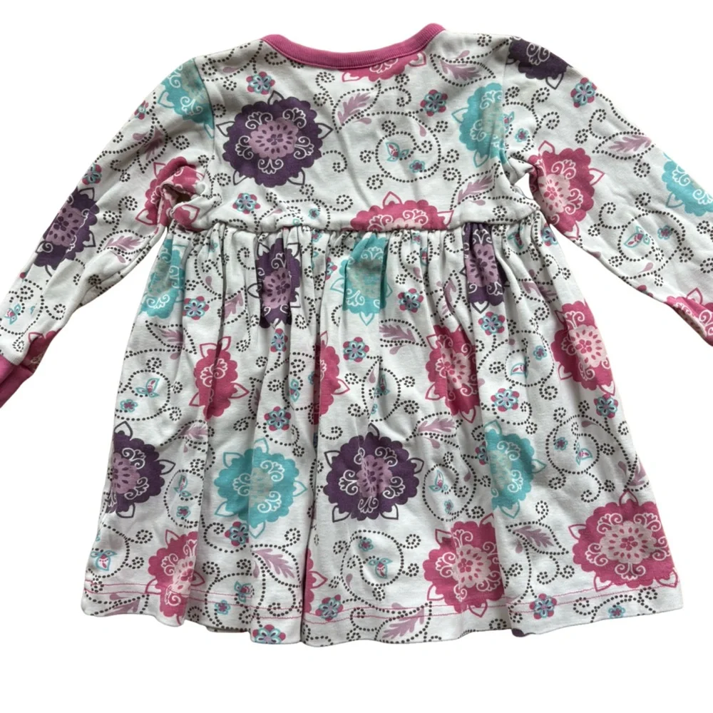 Hanna Andersson Pink and Blue Floral Dress Size 3 US 90 Hanna